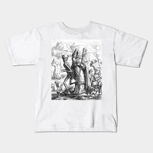 The Bishop, the Dance of Death - Hans Holbein Kids T-Shirt